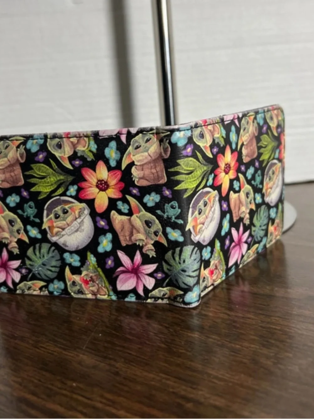 Buckle-Down Floral Baby Yoda Card Holder ,Bifold wallet